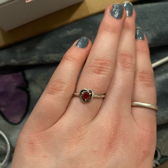 Pandora Silver Ring July birth stone - Picture 3 of 3